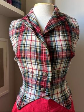 Red Plaid Vest